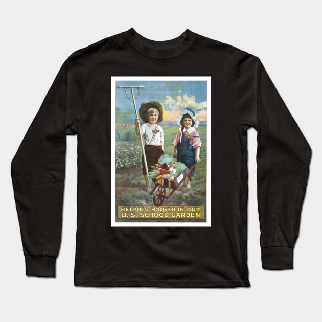 U.S. School Gardens, 1919. Vintage Poster Long Sleeve T-Shirt by historyphoto